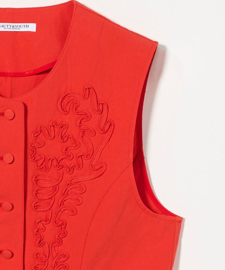 BEAUTY&YOUTH UNITED ARROWS「コットンテープ エンブロイダリー ベスト」|ベスト・ジレ|