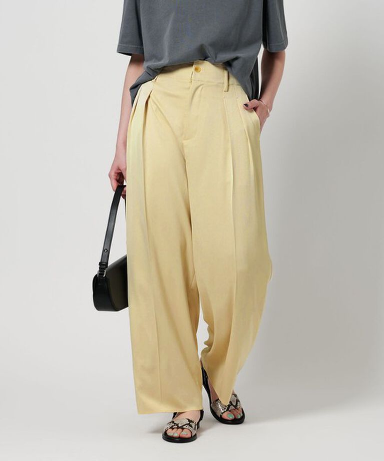 BEAUTY&YOUTH UNITED ARROWS「ポリエステルツイル カットアウト タックパンツ」|スラックス|