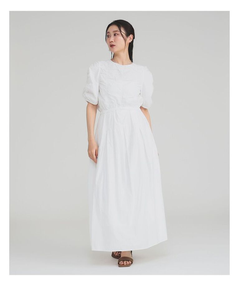 Demi-Luxe BEAMS 「ne Quittez pas / ドビー シャーリング ワンピース」|ワンピース|別注WHITE