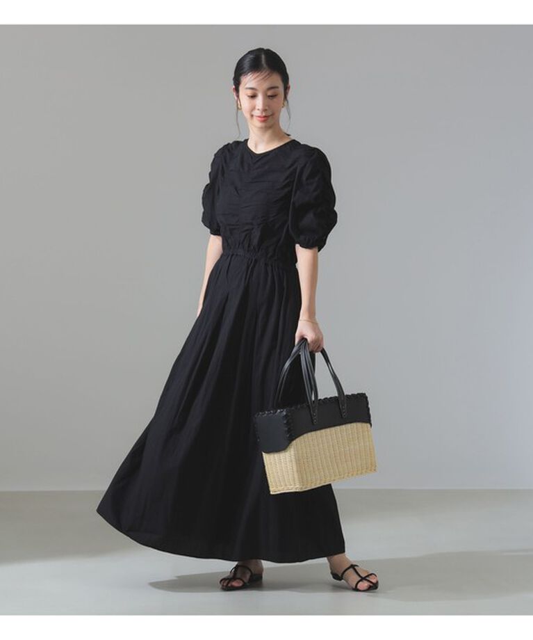 Demi-Luxe BEAMS 「ne Quittez pas / ドビー シャーリング ワンピース」|ワンピース|BLACK