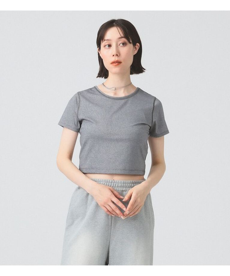 Ray BEAMS 「ラメ クロップド クルーネック Tシャツ」|Tシャツ・カットソー|