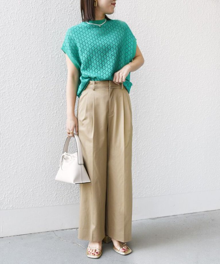 SHIPS for women「【WEB限定】〈手洗い可能〉アイレット クルーネック プルオーバー」|Tシャツ・カットソー|