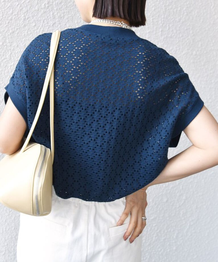 SHIPS for women「【WEB限定】〈手洗い可能〉アイレット クルーネック プルオーバー」|Tシャツ・カットソー|