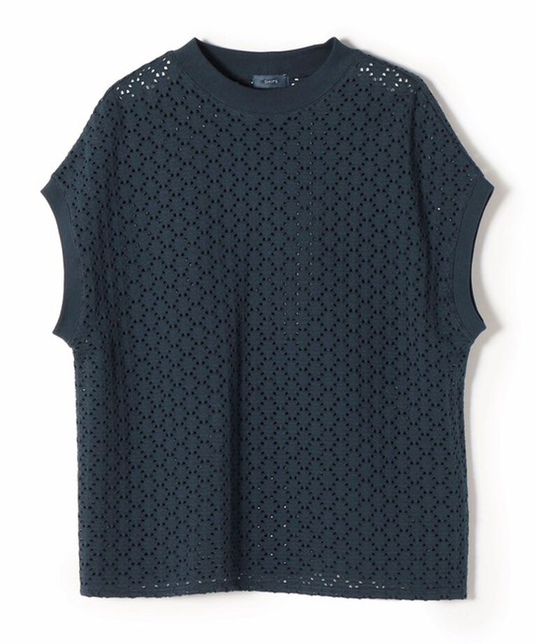 SHIPS for women「【WEB限定】〈手洗い可能〉アイレット クルーネック プルオーバー」|Tシャツ・カットソー|