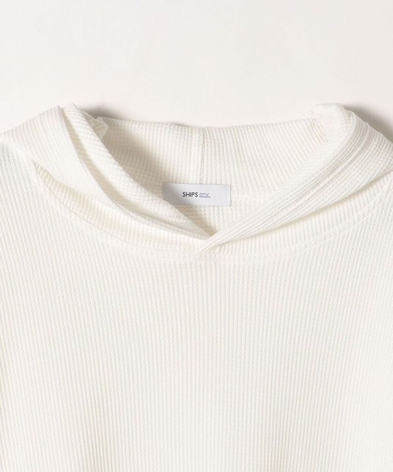 SHIPS any「SHIPS any:〈洗濯機可能〉ワッフル フーディ プルオーバー」|Tシャツ・カットソー|