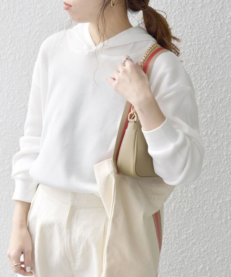 SHIPS any「SHIPS any:〈洗濯機可能〉ワッフル フーディ プルオーバー」|Tシャツ・カットソー|