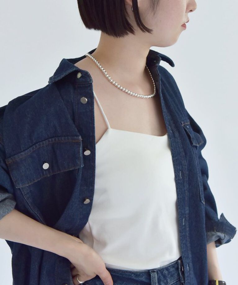 quaranciel「quaranciel:〈洗濯機可能〉フライス カップ付き インナー ブラ キャミソール」|インナー|オフホワイト