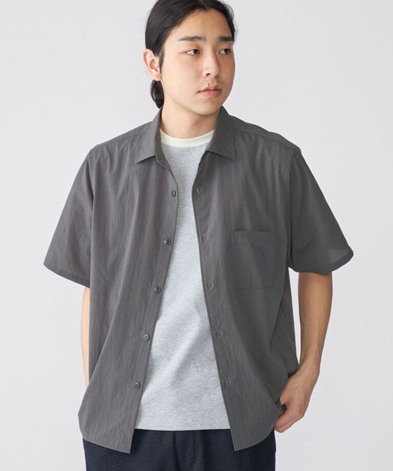 SHIPS「SHIPS:〈吸水速乾〉Micro Dot Air(R) レギュラーカラー ショートスリーブ シャツ」|シャツ・ブラウス|