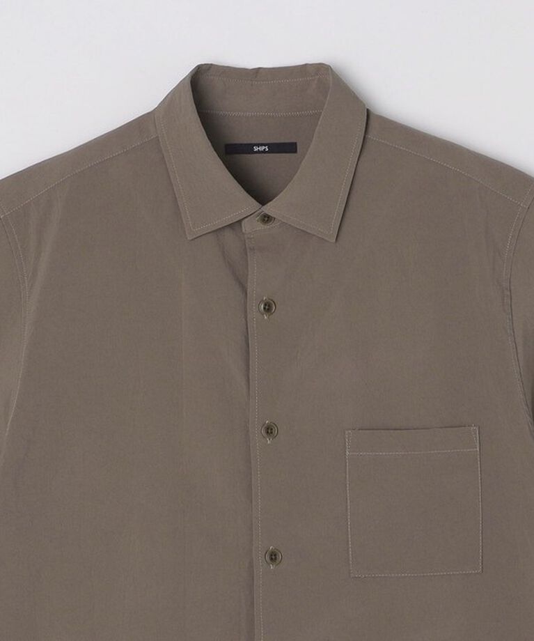 SHIPS「SHIPS:〈吸水速乾〉Micro Dot Air(R) レギュラーカラー ショートスリーブ シャツ」|シャツ・ブラウス|