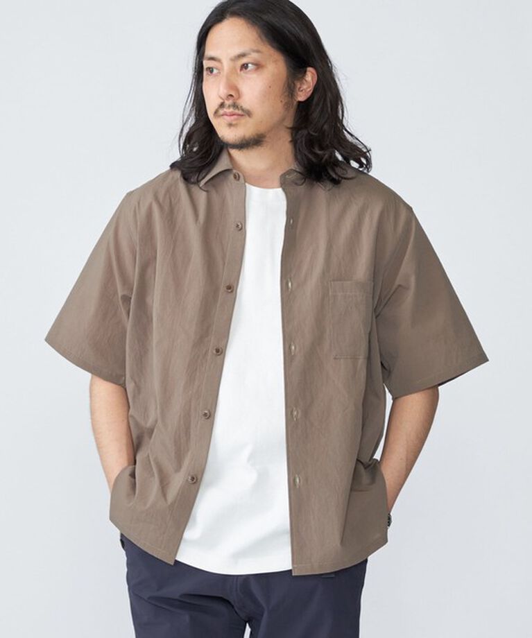SHIPS「SHIPS:〈吸水速乾〉Micro Dot Air(R) レギュラーカラー ショートスリーブ シャツ」|シャツ・ブラウス|