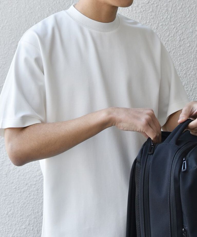 SHIPS any「SHIPS any: デザイン リブ ハイゲージ ポンチ クルーネック Tシャツ◇」|Tシャツ・カットソー|