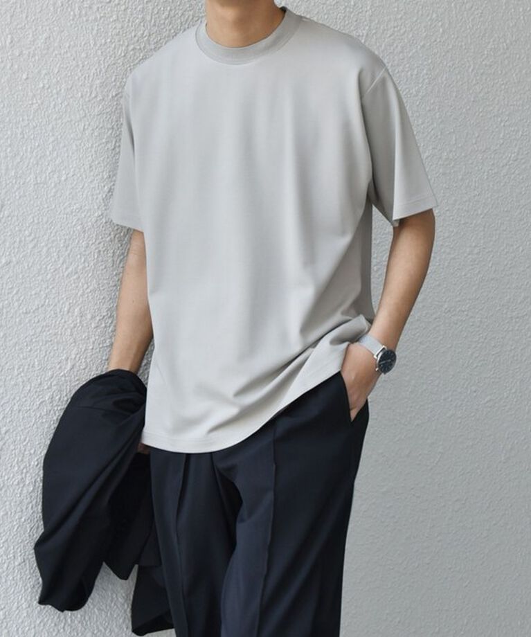 SHIPS any「SHIPS any: デザイン リブ ハイゲージ ポンチ クルーネック Tシャツ◇」|Tシャツ・カットソー|