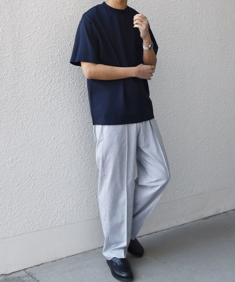SHIPS any「SHIPS any: デザイン リブ ハイゲージ ポンチ クルーネック Tシャツ◇」|Tシャツ・カットソー|