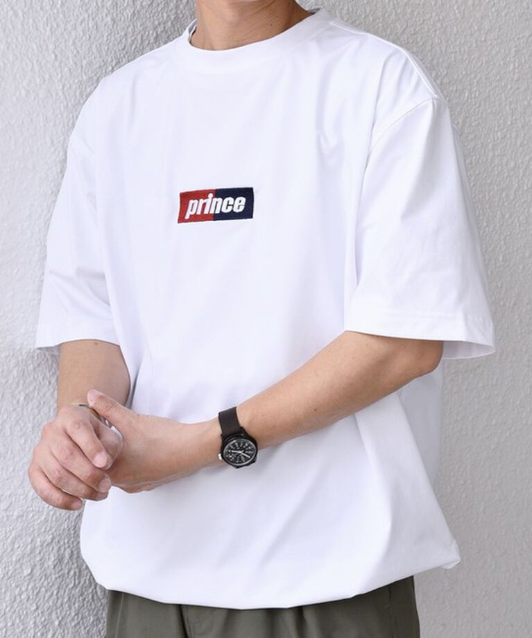 SHIPS any「【SHIPS any別注】prince:〈吸水速乾/UVカット/遮熱〉ボックス ロゴ 刺繍 スピンドル Tシャツ◇」|Tシャツ・カットソー|