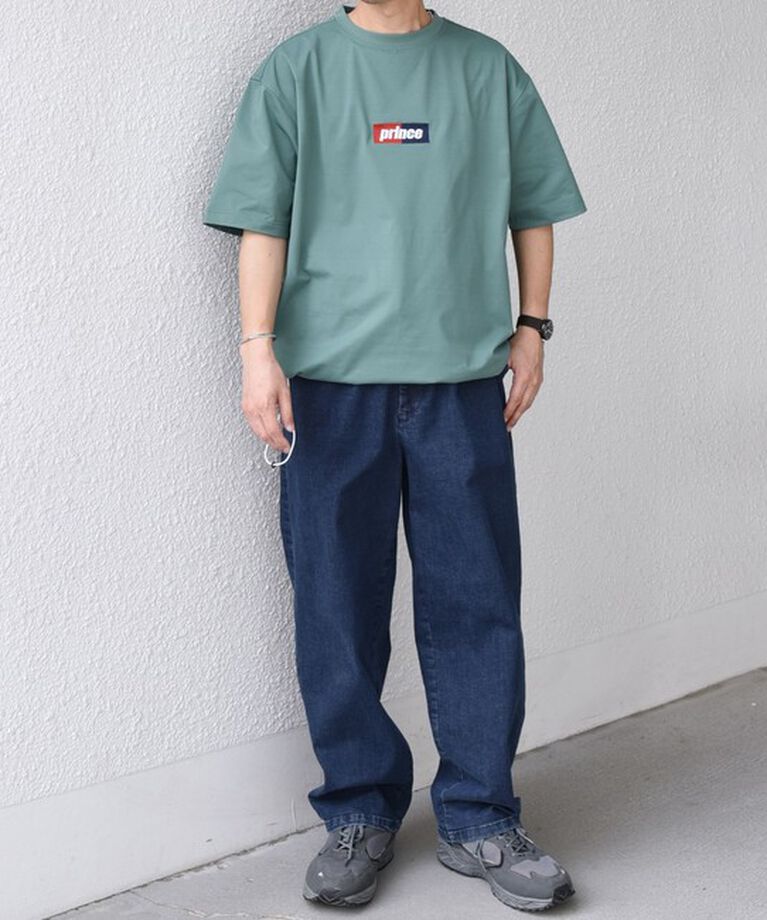 SHIPS any「【SHIPS any別注】prince:〈吸水速乾/UVカット/遮熱〉ボックス ロゴ 刺繍 スピンドル Tシャツ◇」|Tシャツ・カットソー|