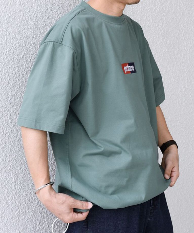 SHIPS any「【SHIPS any別注】prince:〈吸水速乾/UVカット/遮熱〉ボックス ロゴ 刺繍 スピンドル Tシャツ◇」|Tシャツ・カットソー|