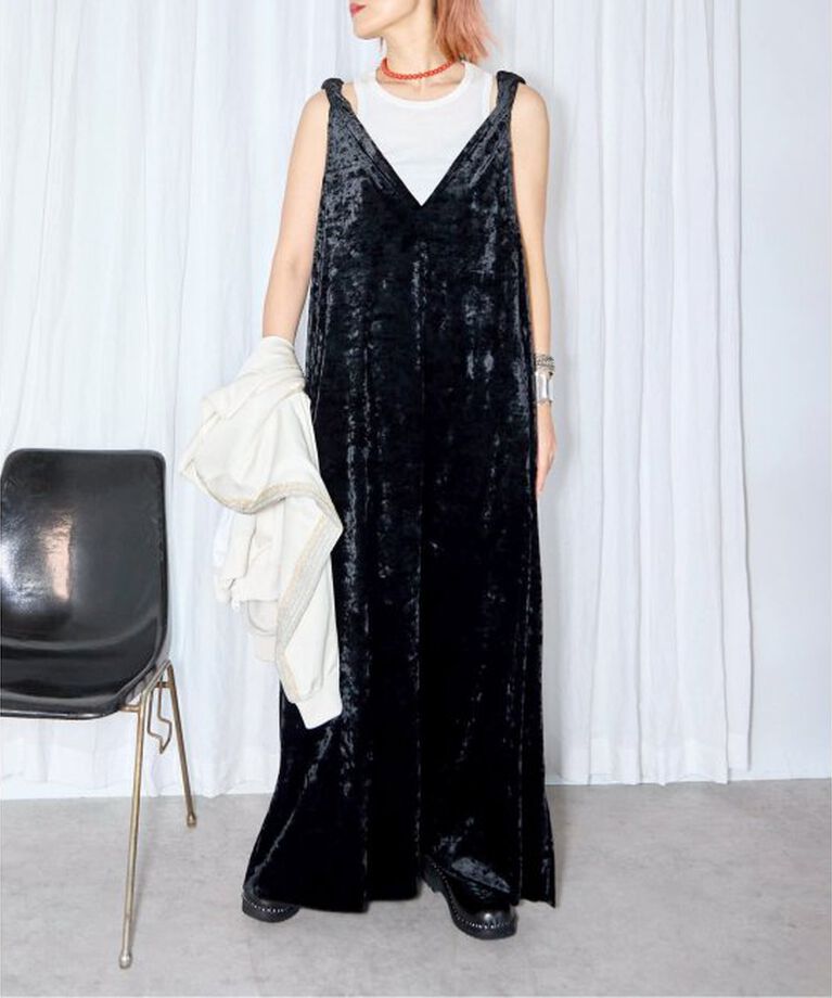  「VELVET TWIST DRESS：ワンピース」|ワンピース|ブラック