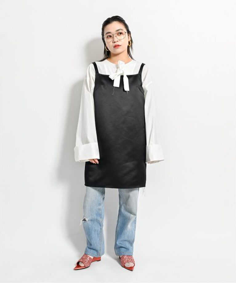  「HEAVY SATIN MINI DRESS：ワンピース」|ワンピース|