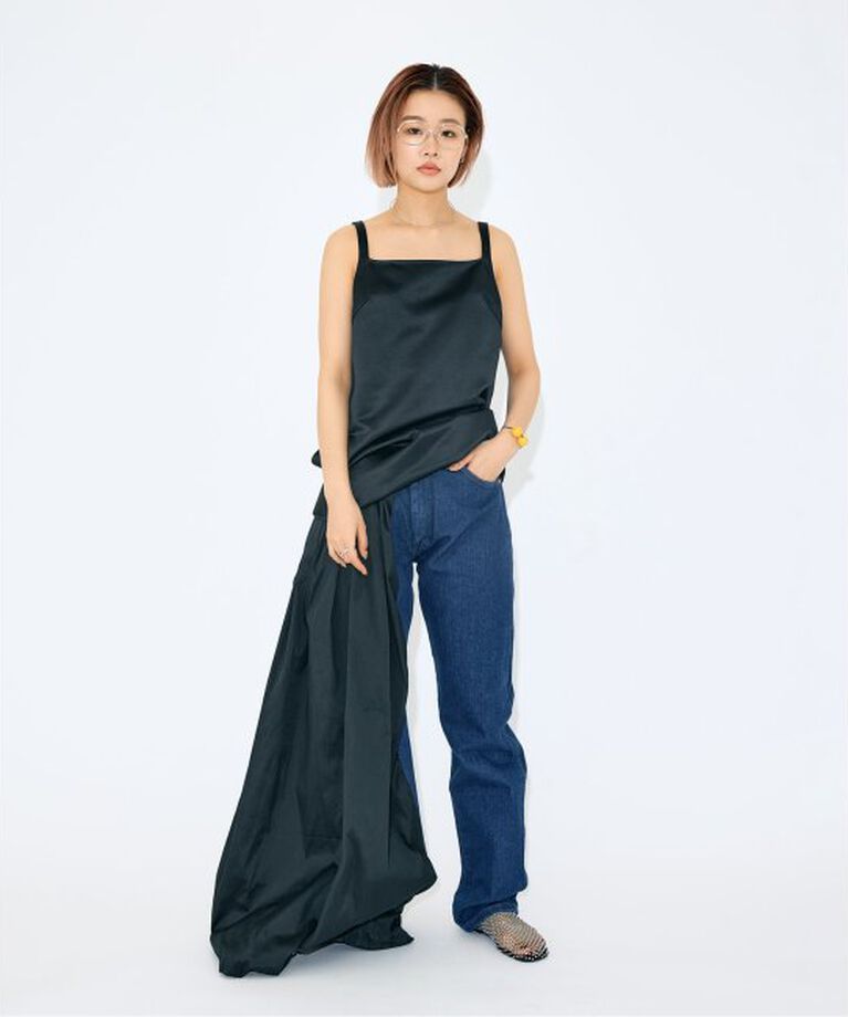  「HEAVY SATIN MINI DRESS：ワンピース」|ワンピース|