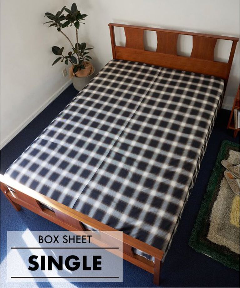 ACME「OMBRE CHECK BOX SHEET S　ボックスシーツ シングル」|その他|ブラウン