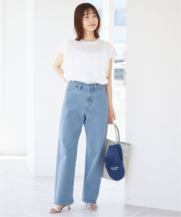 SLOBE IENA「《追加》LE DENIM ストレートパンツ」|デニム|