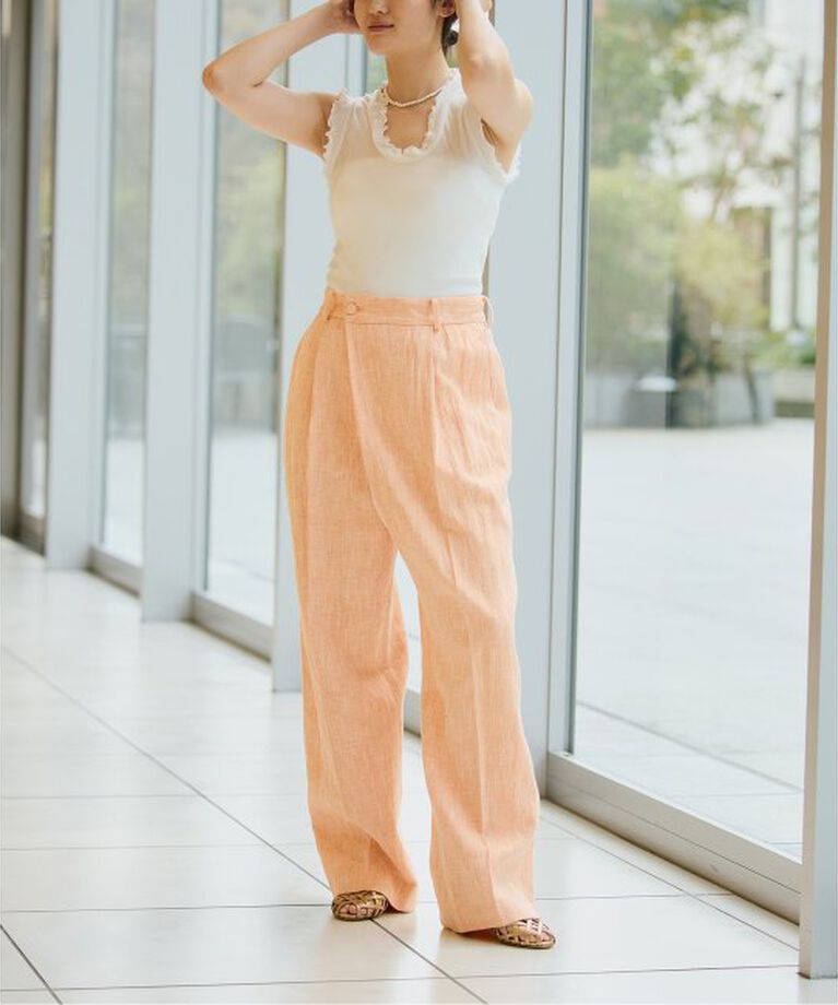 IENA LA BOUCLE「seamless basic./シームレスベーシック Flounce タンクトップ」|タンクトップ|
