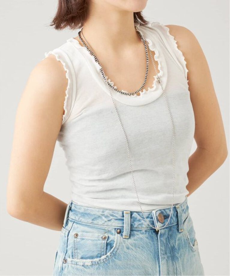 IENA LA BOUCLE「seamless basic./シームレスベーシック Flounce タンクトップ」|タンクトップ|