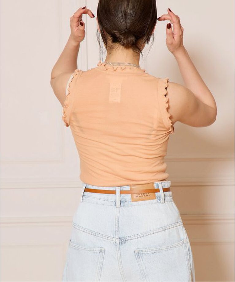 IENA LA BOUCLE「seamless basic./シームレスベーシック Flounce タンクトップ」|タンクトップ|