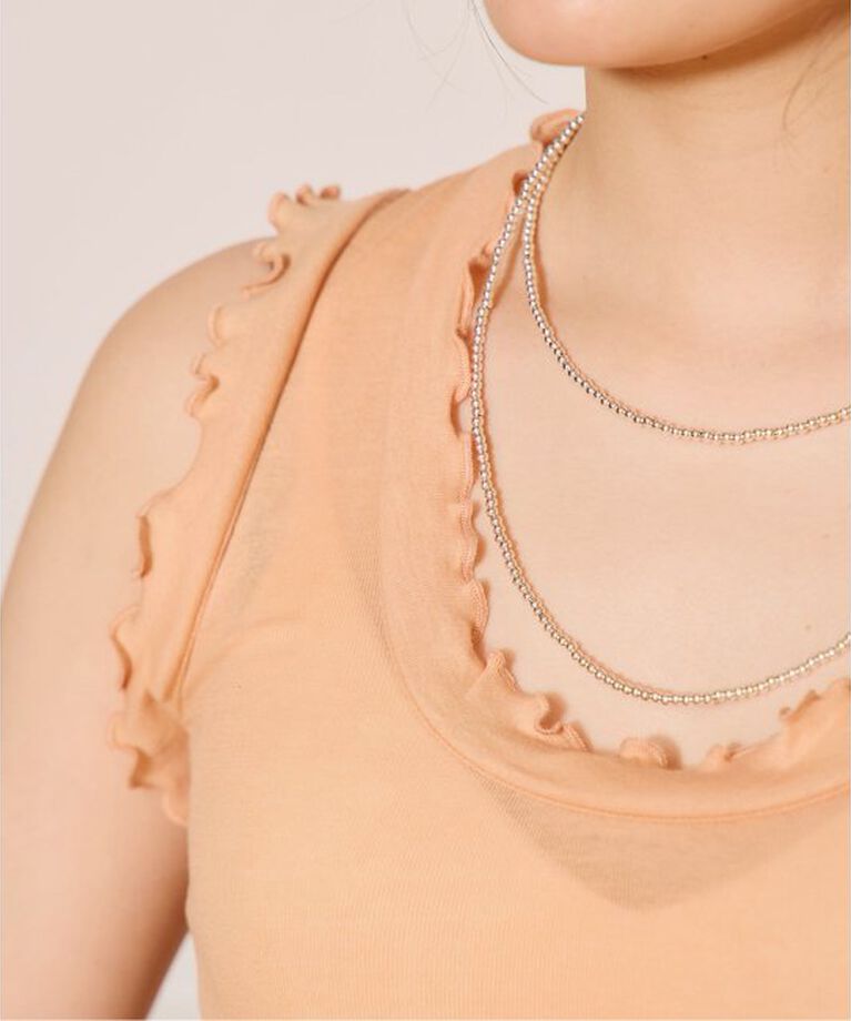 IENA LA BOUCLE「seamless basic./シームレスベーシック Flounce タンクトップ」|タンクトップ|