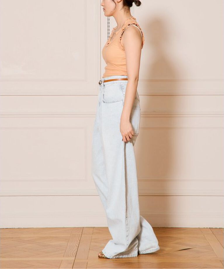 IENA LA BOUCLE「seamless basic./シームレスベーシック Flounce タンクトップ」|タンクトップ|