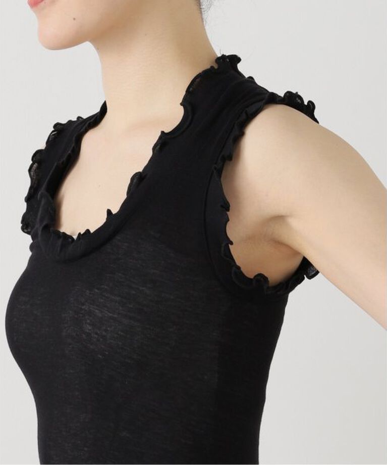 IENA LA BOUCLE「seamless basic./シームレスベーシック Flounce タンクトップ」|タンクトップ|