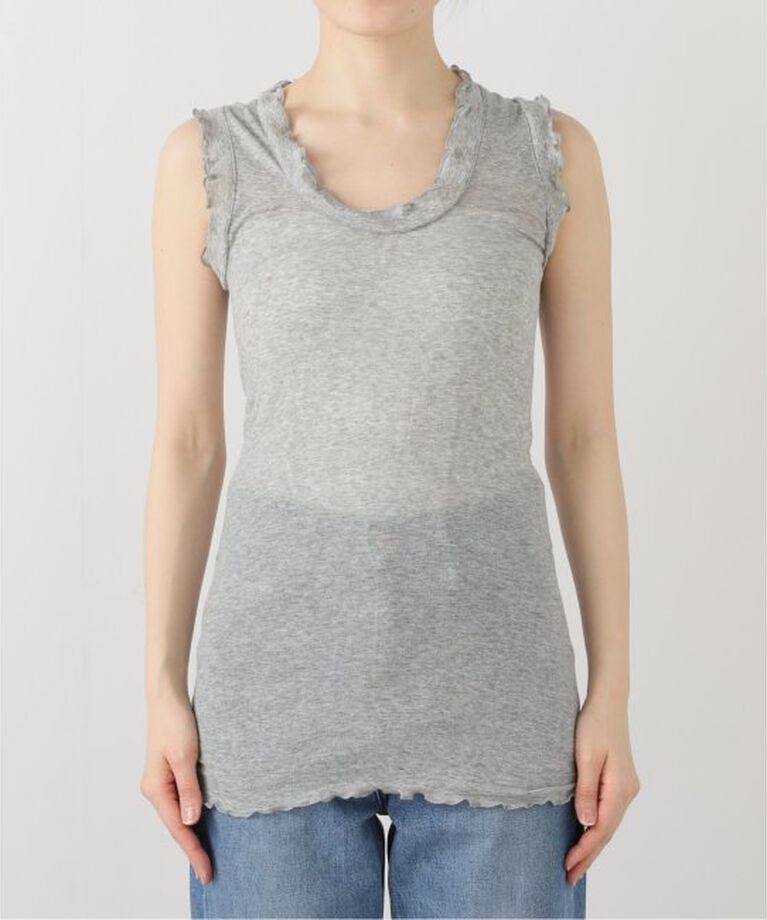 IENA LA BOUCLE「seamless basic./シームレスベーシック Flounce タンクトップ」|タンクトップ|