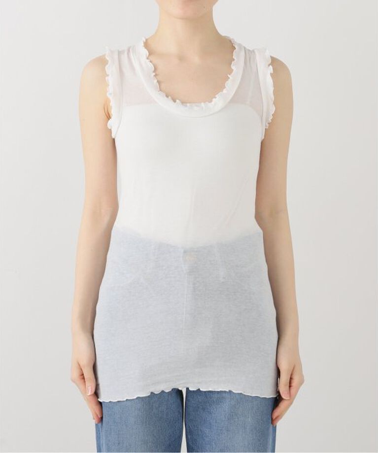 IENA LA BOUCLE「seamless basic./シームレスベーシック Flounce タンクトップ」|タンクトップ|