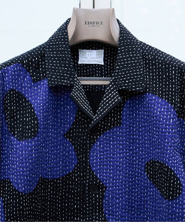 EDIFICE「mii (ミイ) for BOUCLE BIG FLOWER カンタオープンカラーシャツ」|シャツ・ブラウス|