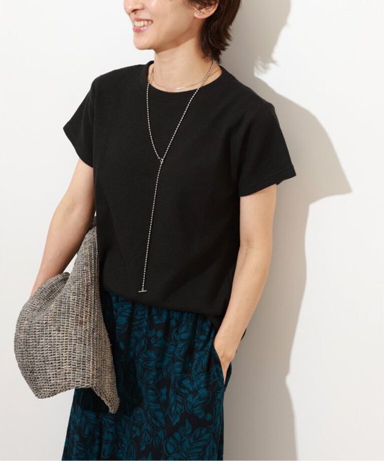 JOURNAL STANDARD relume「《追加2》TCワッフルショートスリーブTシャツ」|Tシャツ・カットソー|ブラック