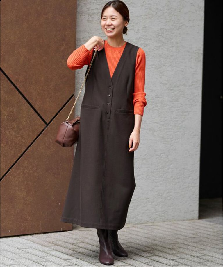 JOURNAL STANDARD relume「《2サイズ展開》ウォッシャブルストレッチジャンパースカート」|ワンピース|