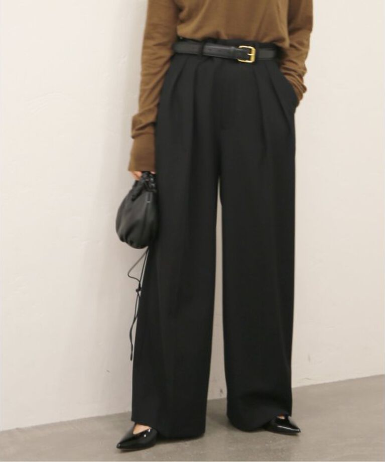 journal standard L'essage「ヴィスポリギャバ パンツ」|スラックス|ブラック