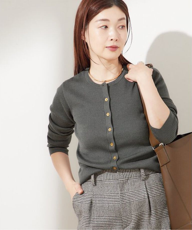 journal standard L'essage「リブカーディガン」|カーディガン|グレーA