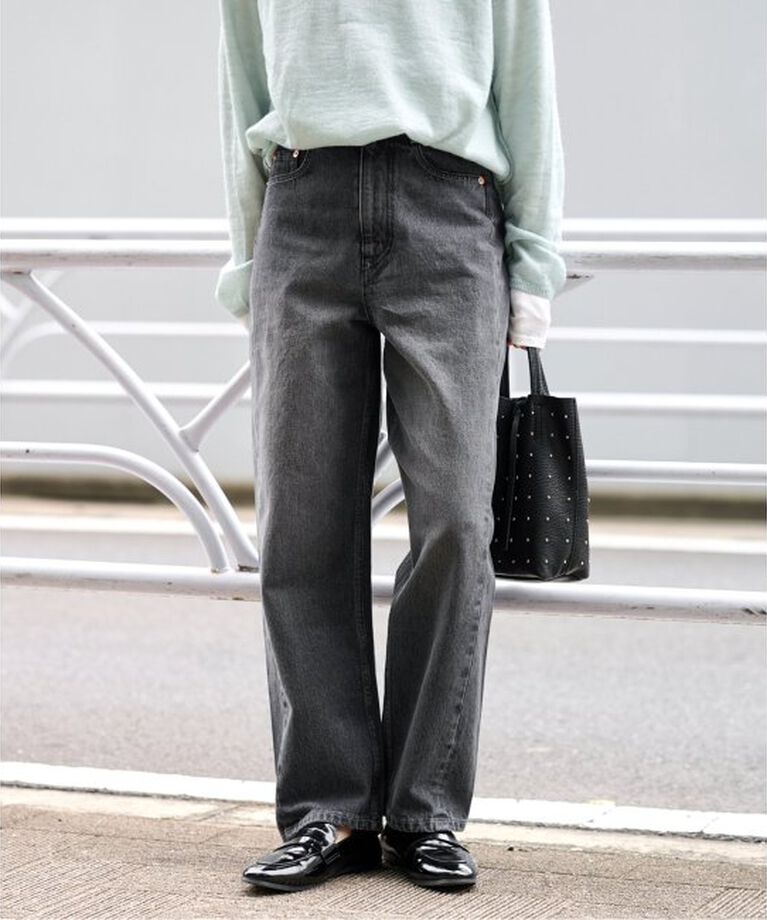 JOURNAL STANDARD relume「サイドシームバレルジーンズ」|デニム|グレー
