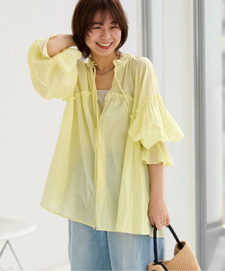 JOURNAL STANDARD relume「コットンボイルクリンクルフリルギャザーブラウス」|シャツ・ブラウス|