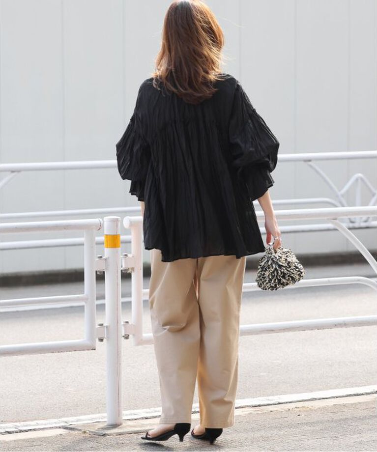 JOURNAL STANDARD relume「コットンボイルクリンクルフリルギャザーブラウス」|シャツ・ブラウス|