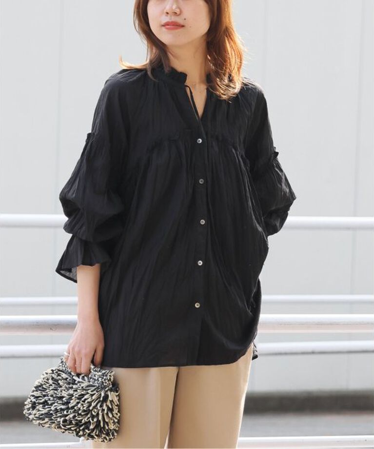 JOURNAL STANDARD relume「コットンボイルクリンクルフリルギャザーブラウス」|シャツ・ブラウス|