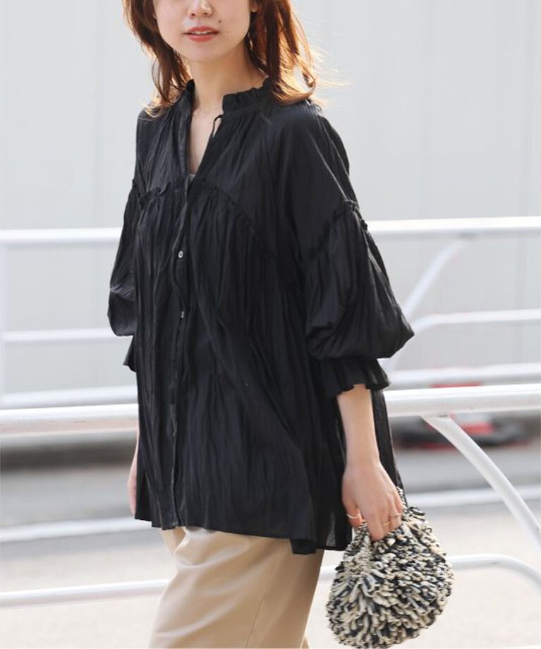 JOURNAL STANDARD relume「コットンボイルクリンクルフリルギャザーブラウス」|シャツ・ブラウス|