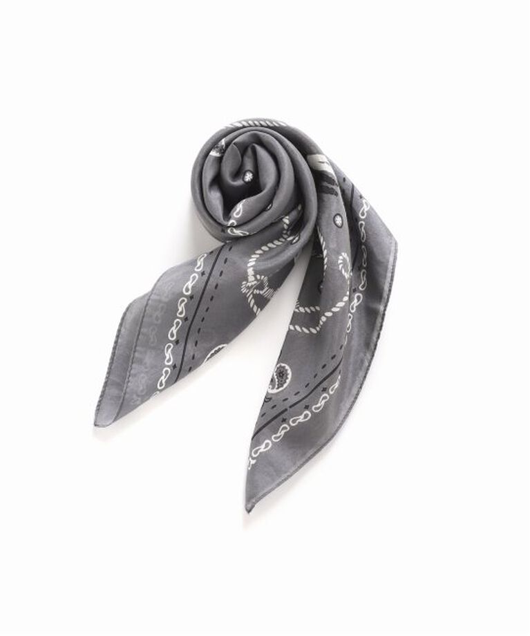 journal standard L'essage「【JANE SMITH/ジェーンスミス】COTTON SILK BANDANA：バンダナ」|バンダナ・スカーフ|グレーC