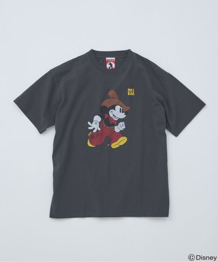 JOURNAL STANDARD「MICKEY MOUSE / ミッキー マウス  別注ウェスタンプリント Tシャツ」|Tシャツ・カットソー|ブラック