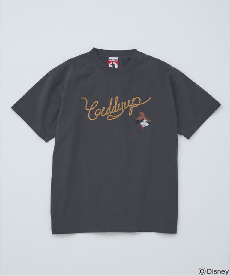 JOURNAL STANDARD「MICKEY MOUSE / ミッキー マウス  別注ウェスタンプリント Tシャツ」|Tシャツ・カットソー|ブラック A