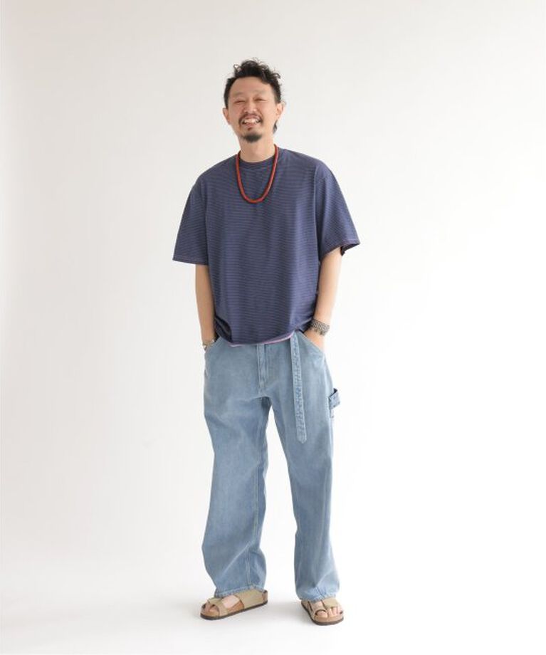 JOURNAL STANDARD relume「米富繊維 / Yonetomi 別注 ガーメントダイ BORDER Tシャツ」|Tシャツ・カットソー|