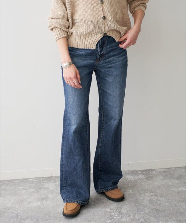 Spick and Span「《追加》SOMETHING / サムシング LISA VINTAGE FLARE」|デニム|ブルー A