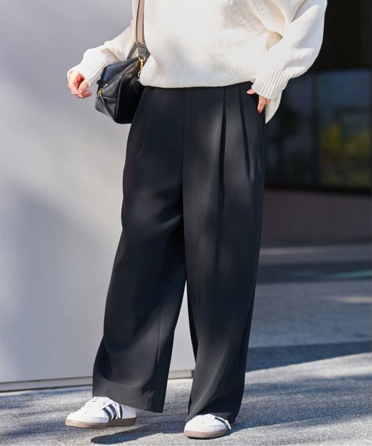 FRAMeWORK「≪追加≫トリアセクロス2タックパンツ2」|スラックス|