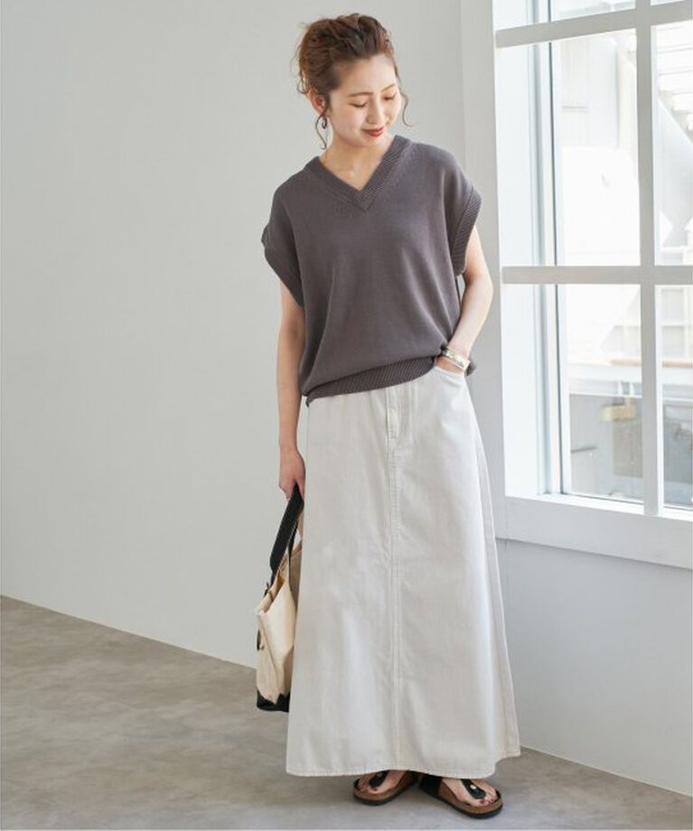 Spick and Span「コットンシルクリネンニットベスト」|ベスト・ジレ|